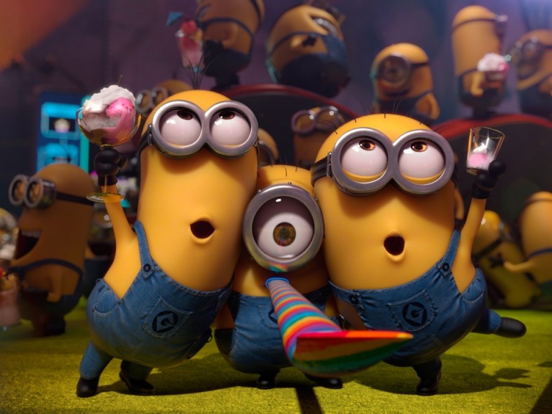 Create meme: minions cartoon, minions , minions holiday