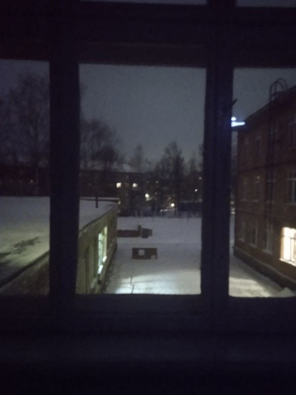 Create meme: view from the window in winter, view from the window at night, the view from the window