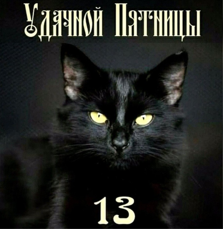 Create meme: Friday 13th, Friday the thirteenth, Black cat