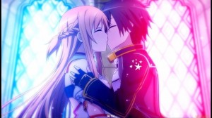 Create meme: anime kirito and Asuna kiss, pictures of sao kiss, kirito and Asuna kiss art