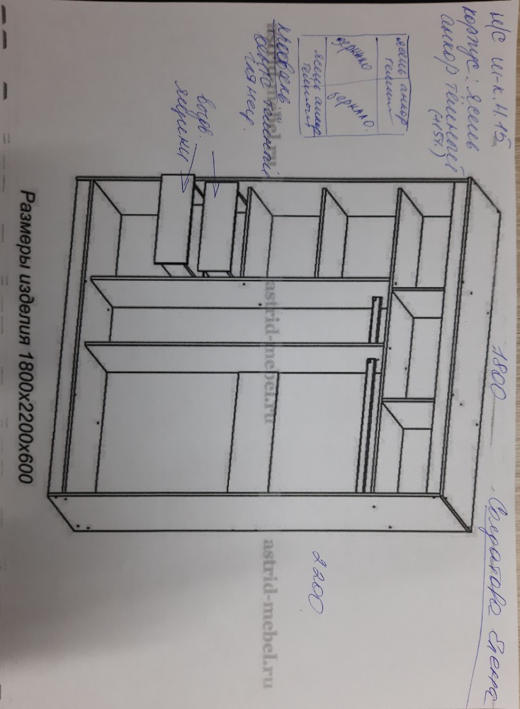 Чертежи корпусной мебели размеры