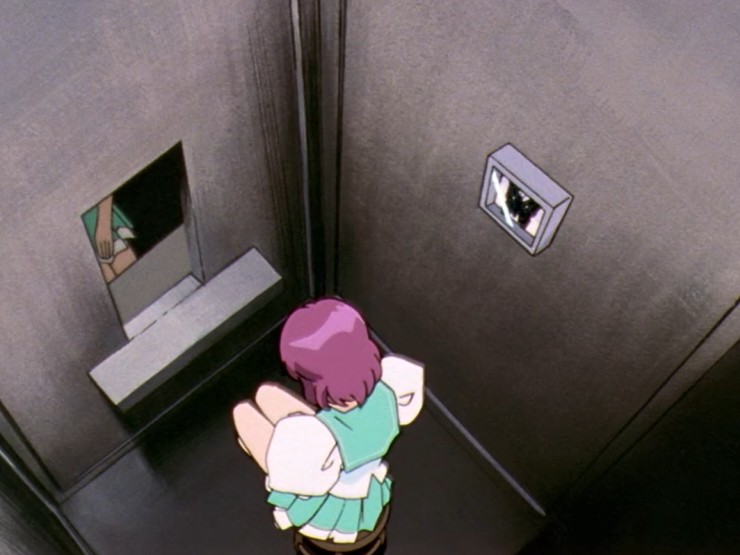 Create meme: Evangelion TV series 1995-1996, Evangelion elevator, anime in the corner