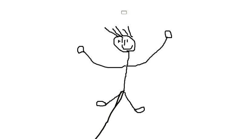 Create meme: stickman drawing, stickman, Giant stickman