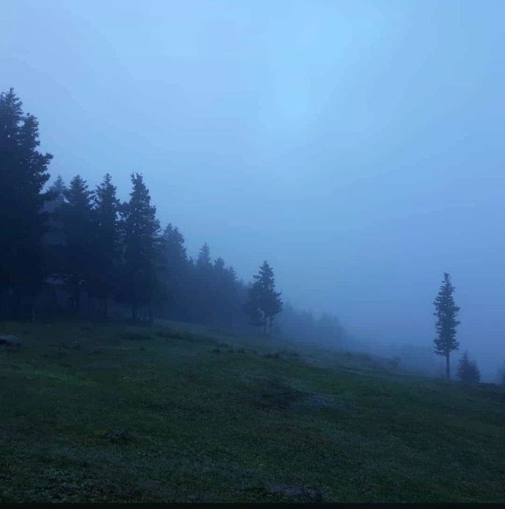 Создать мем: гора туман, пейзаж, foggy hill