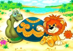 Create meme: lion and turtle cartoon