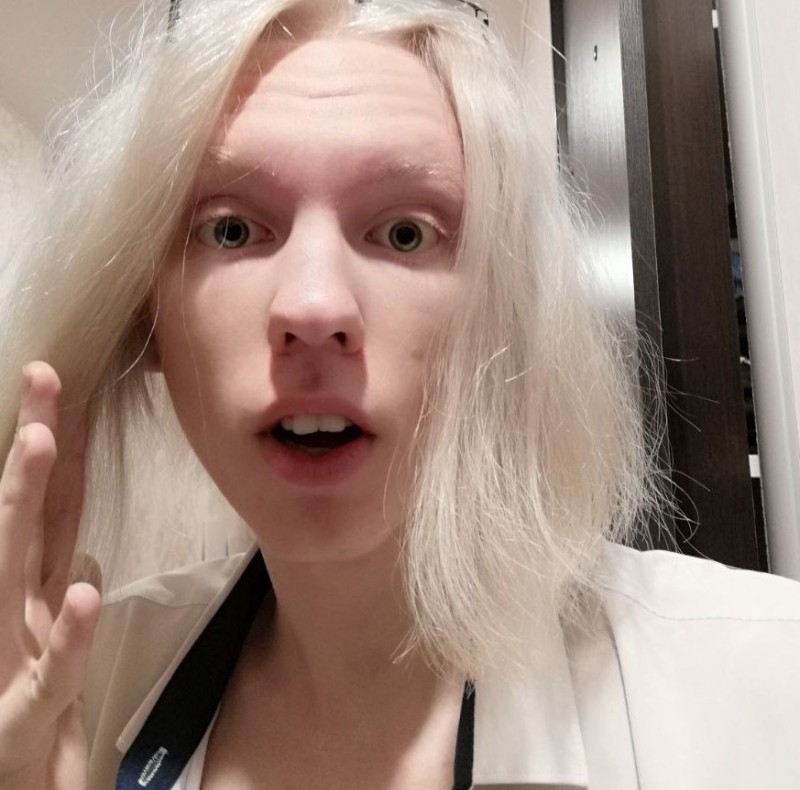 Create meme: girl , girls , albino 