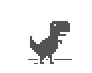 Создать мем: dino run, взлом динозаврика, динозавр из гугл на чёрном фоне