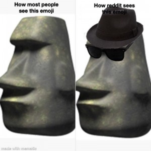 Create meme: moai stone Emoji, moai, moai stone Emoji
