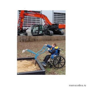 Create meme: wheelchair stroller, digger, excavator sand article 4842