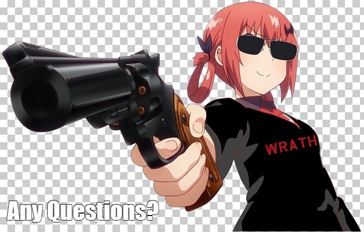 Anime girl with gun Japanese Manga 