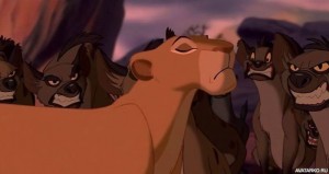 Create meme: hyena, the lion king, the lion king 1994 cartoon hyenas