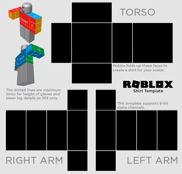 Roblox Black Gloves Template