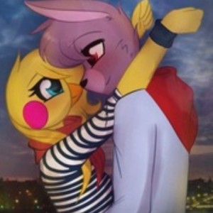 Создать мем: bonnie x toy chica, бонни и той чика, пары фнаф