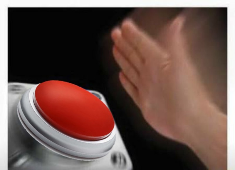 Create meme: two buttons meme template, big red button, red button meme