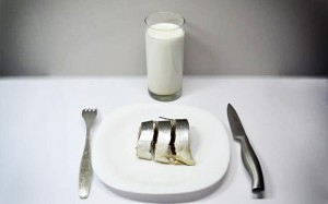 Create meme: herring with milk in a blender, milk, Food