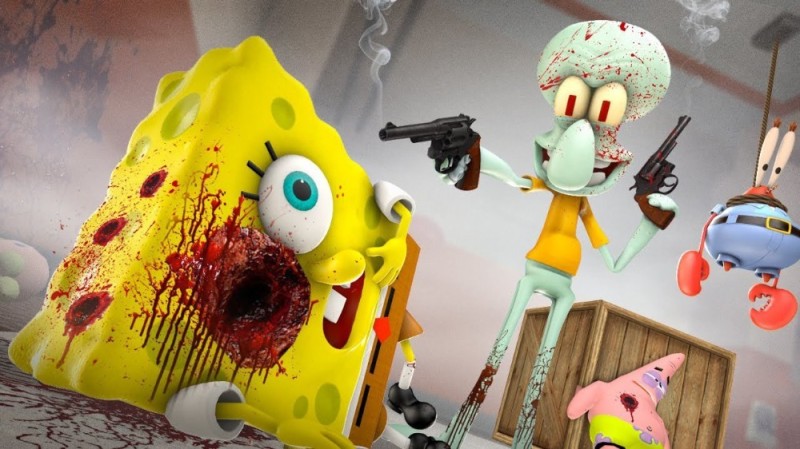 Create meme: Spongebob Horror, Spongebob maniac, Damn spongebob
