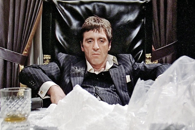 Create meme: al Pacino the godfather of cocaine, al Pacino Scarface, Scarface cocaine