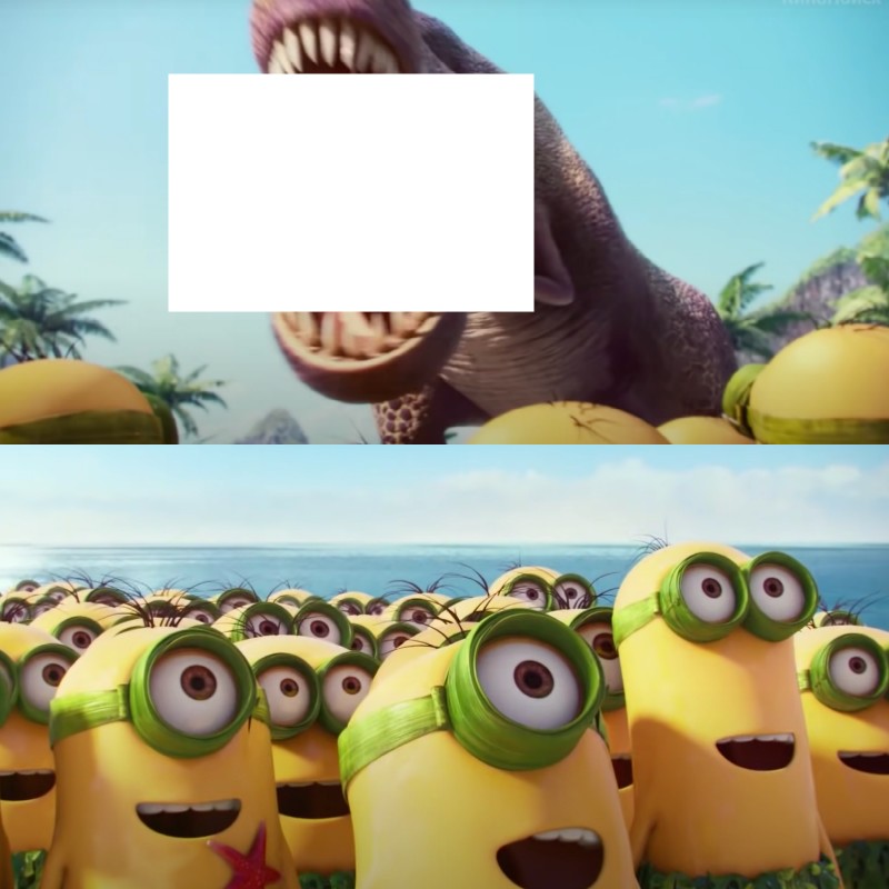 Create meme: 3 minions, minions banana, funny minions 