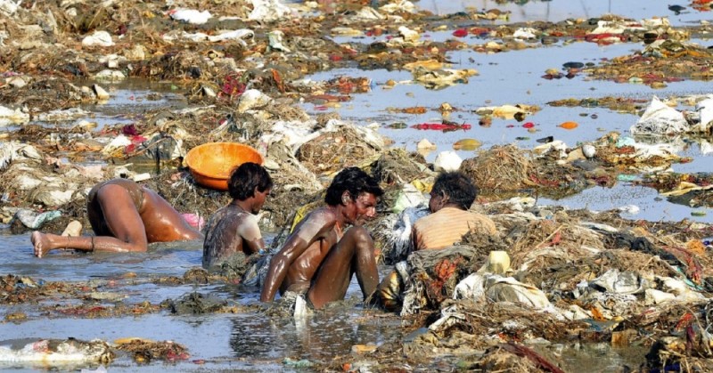 Create meme: The Ganges river in India, The sacred river Ganges, Ganges is a dirty river