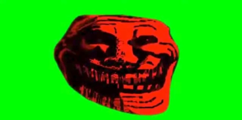 Create meme: trollface horror, smiling trollface, red trollface