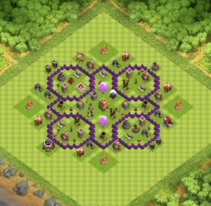 Create meme: th7 bases, Clash of Clans, th 6 base layout
