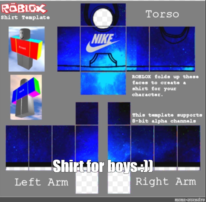 Boy Popular Roblox Shirt Template