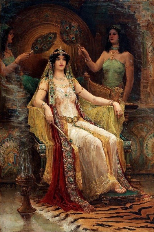 Create meme: The Queen of Sheba, The painting of Queen Cleopatra, Sava the Queen of Sheba