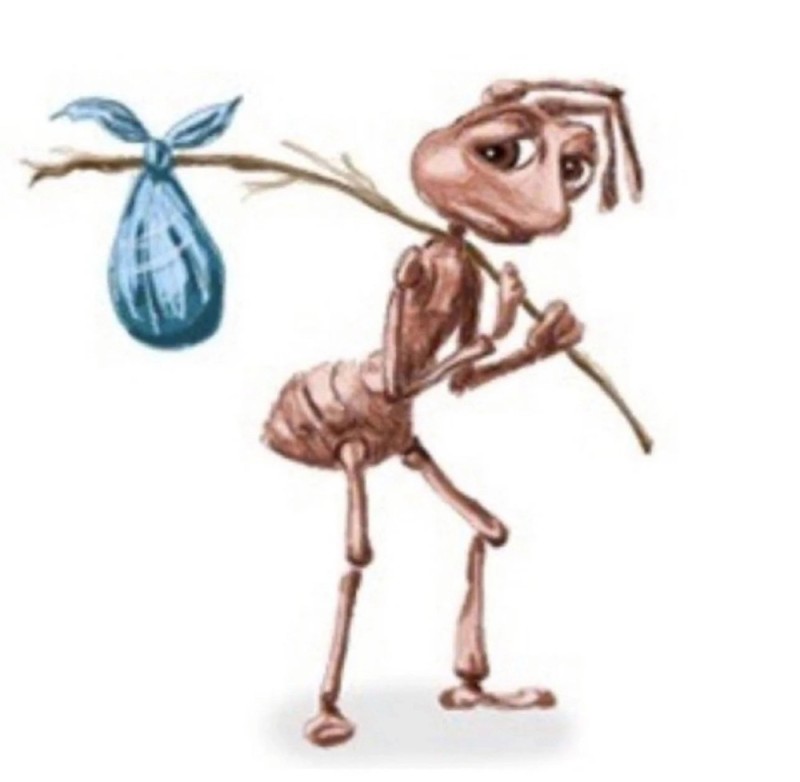 Create meme: sad ant, antz , ant for children