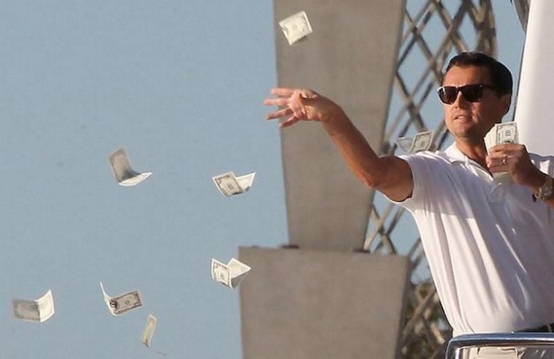 Create meme: Leonardo DiCaprio throws money, Leonardo DiCaprio meme money, Leonardo DiCaprio throwing money