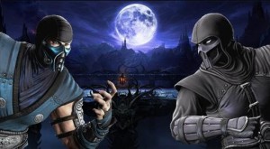 Создать мем: Mortal Kombat, нуб сайбот против саб зиро, картинки mortal kombat 9