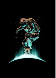 Create meme: astronaut, astronaut art, astronaut cool art