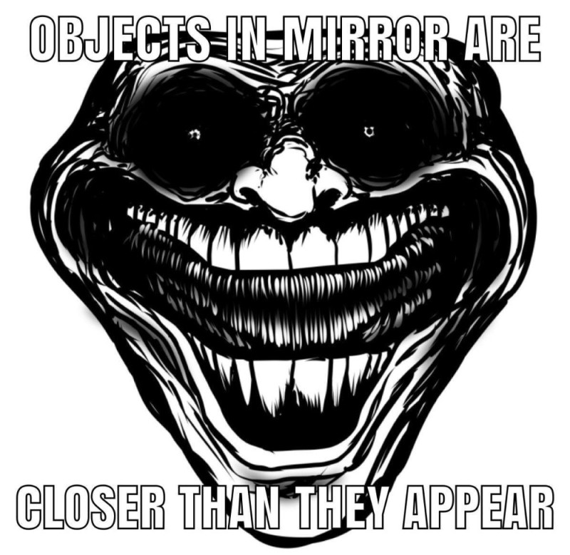 Create meme: Trollge is scary, scary trollface, trollface horror