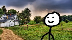 Create meme: house in the village, memes, nature