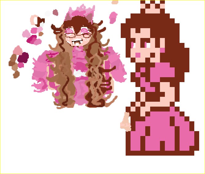 Create meme: Mario Pixel Princess Peach, Pixel Princess, Princess Peach Pixel