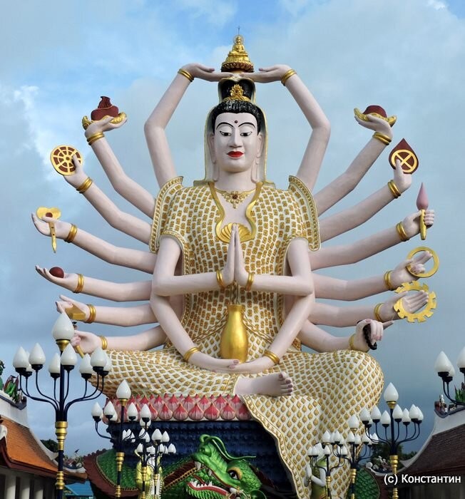 Создать мем: многорукий будда самуи, таиланд многорукий будда, многорукий индийский бог