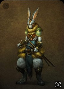 Create meme: fabulous creatures, characters, rabbit warrior