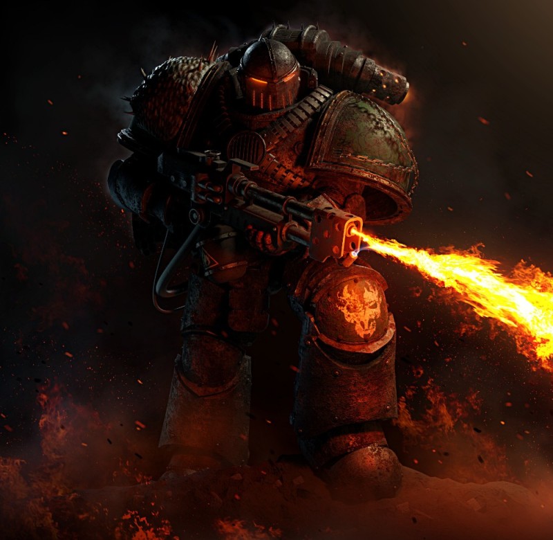 Create meme: Warhammer 40,000 flamethrower, warhammer 40000, warhammer 40,000 ultramarines