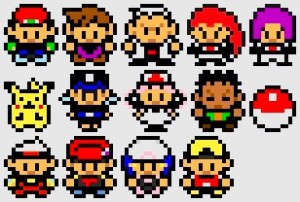 Создать мем: восемь пиксель арт, маленькие пиксельные персонажи, пиксельный персонаж 16x16