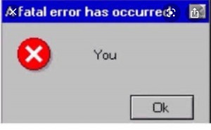 Create meme: fatal error, error windows the trick, windows error