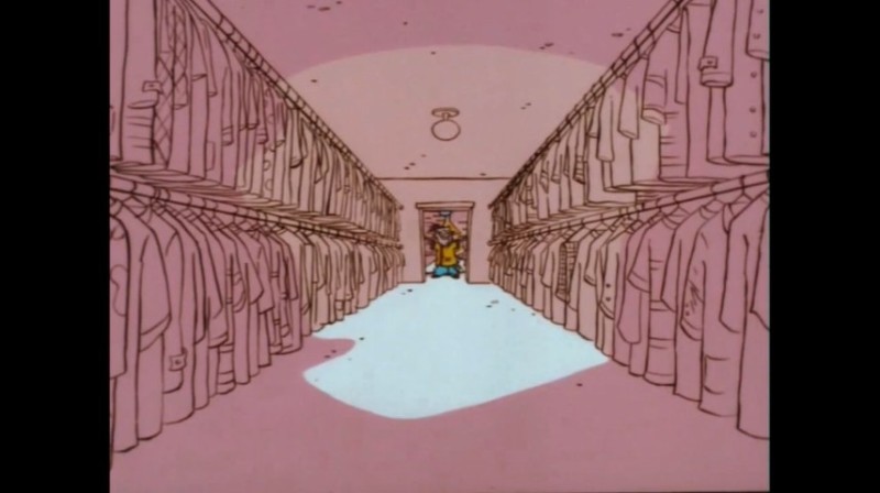 Create meme: Flanders from the Simpsons, The simpsons house, The narrowing corridor of Ned Flanders