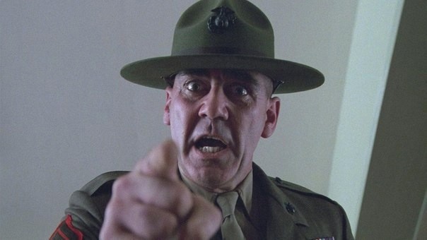 Create meme: whether ermie is all-metal, if ARMA, full metal jacket Sergeant Hartman