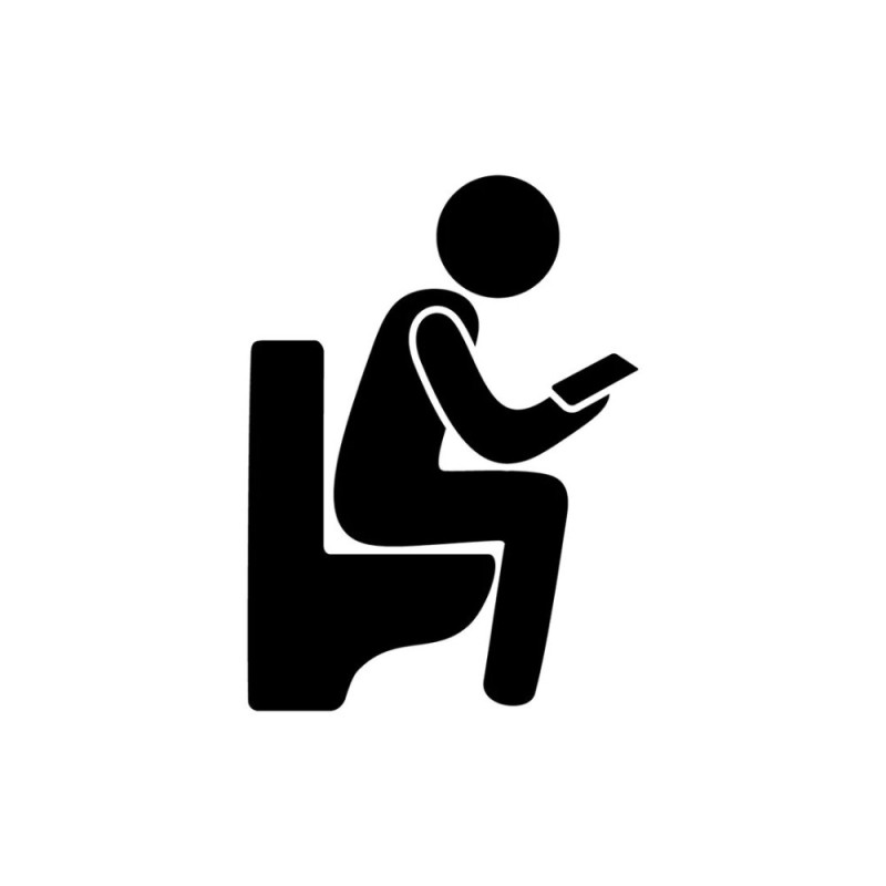 Create meme: toilet icon, man sitting on toilet, the toilet icon