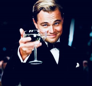 Create meme: DiCaprio with a glass of, Leonardo DiCaprio, DiCaprio Gatsby