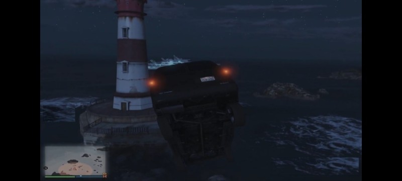 Create meme: darkness, sea ship, beautiful lighthouse