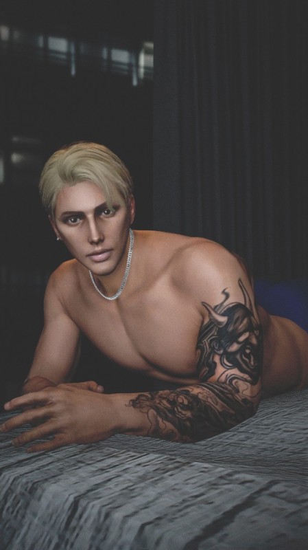 Create meme: Lucifer Sims 4, guy , Sims 4 tattoo under the chest