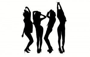 Create meme: silhouette of girl vector sexy, silhouettes of dancing people pictures, silhouettes of dancing girls pictures