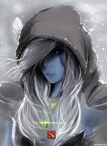 Создать мем: by wlop art, drow ranger art карандашом, drow ranger art