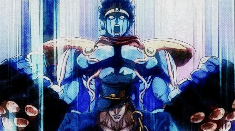 Create meme: star platinum jojo, jojo opening, kujo jotaro