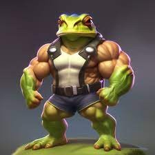 Create meme: Battletoads the frog, battle toads, powerful frog