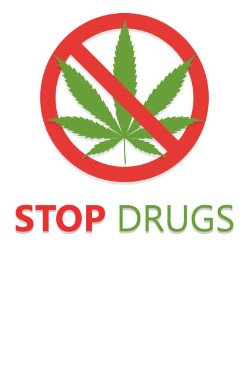 Create meme: Stop marijuana, text , hemp leaf